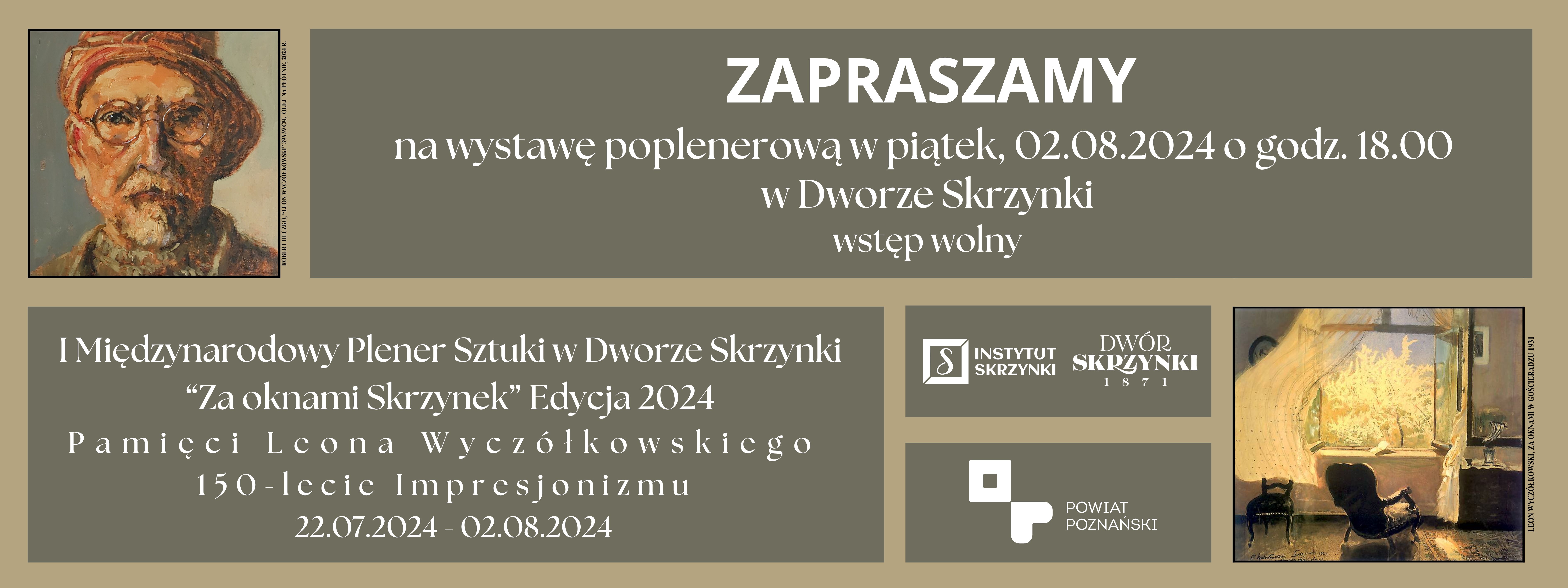 grafika informująca o wystawie plenerowej - informacje powtórzone w artykule