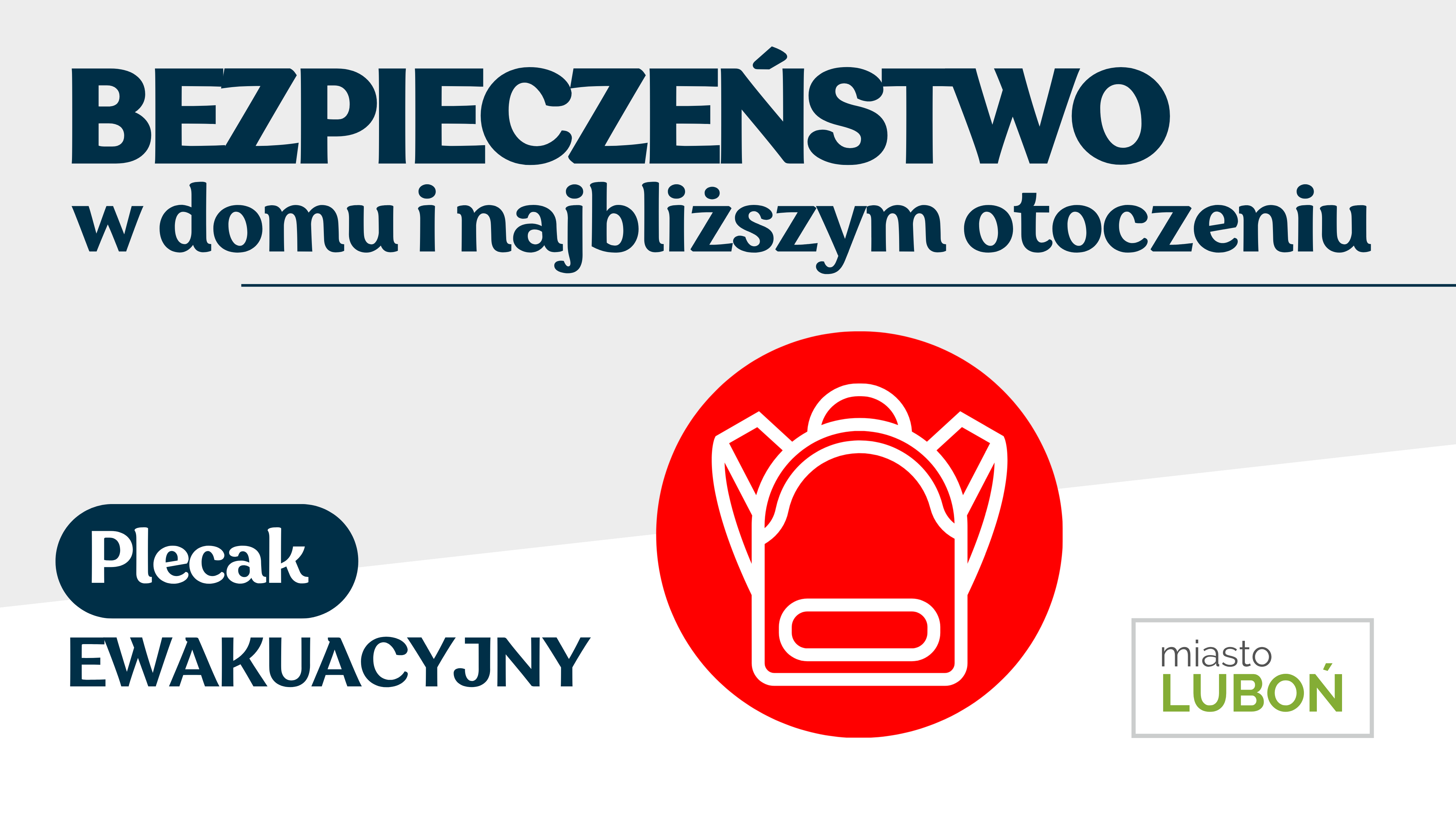 Plecak ewakuacyjny, grafika ozdobna, treść dostępna w artykule