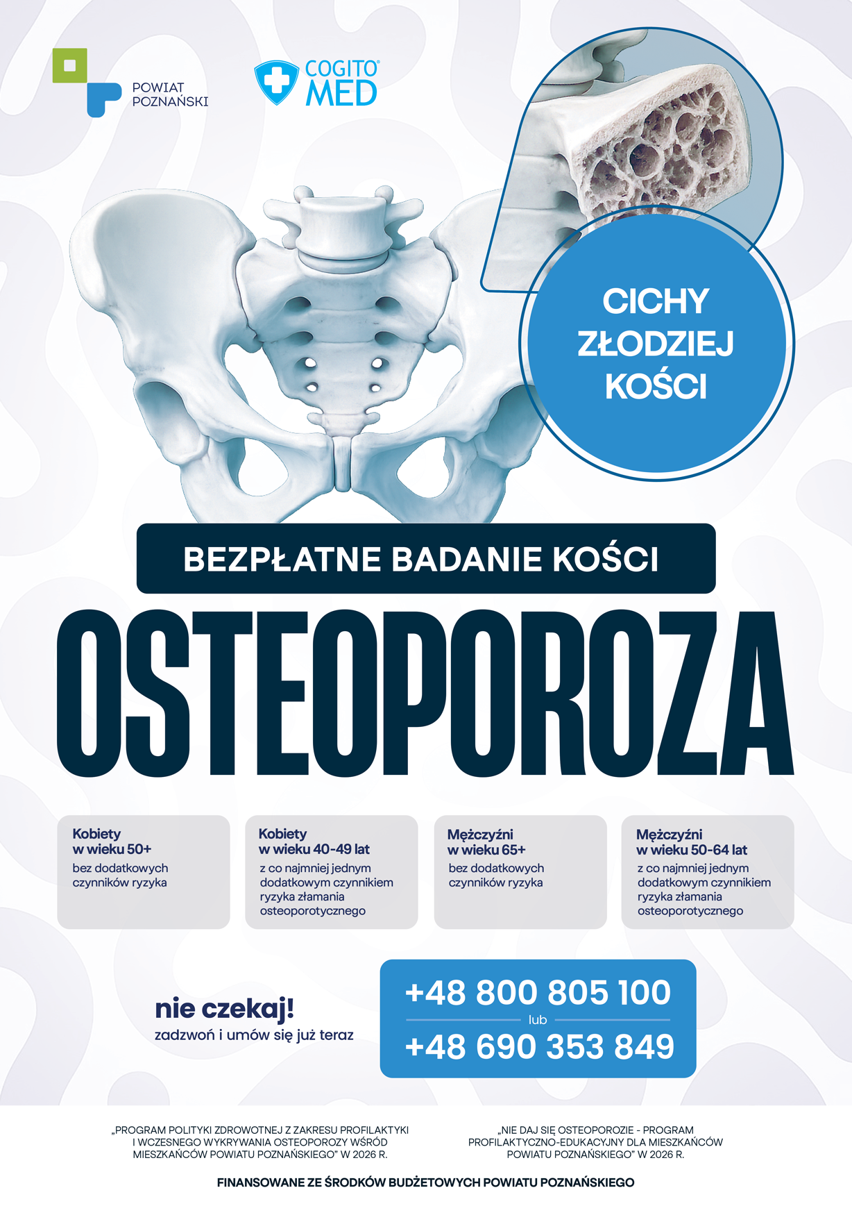 plakat dot. bezpłatnych badań