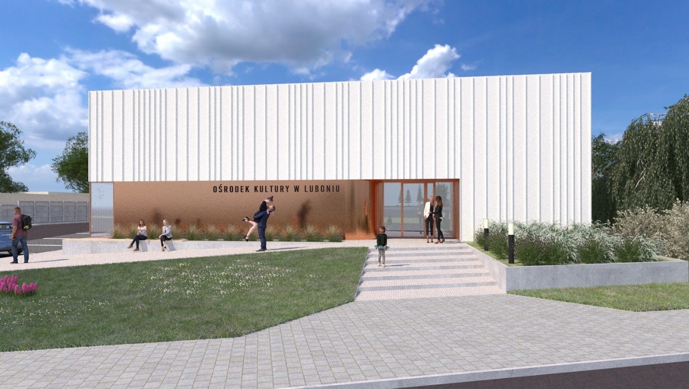 Wizualizacja Ośrodka Kultury w Luboniu