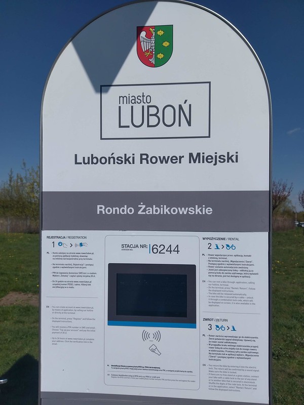 Stacja Lubońskiego Roweru Miejskiego na Rondzie Żabikowskim