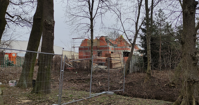 Na zdjęciu budowa Domu Włodarza