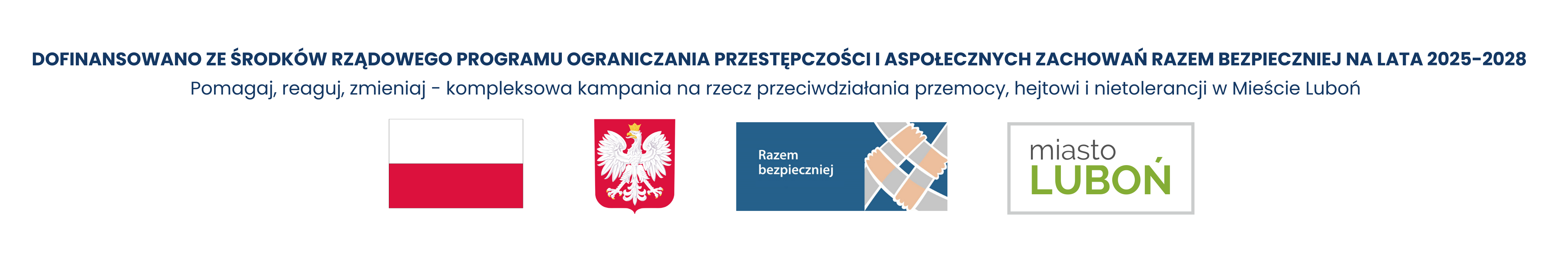 Grafika dotycząca dofinansowania z z Rządowego Programu Ograniczania Przestępczości i Aspołecznych Zachowań Razem bezpieczniej