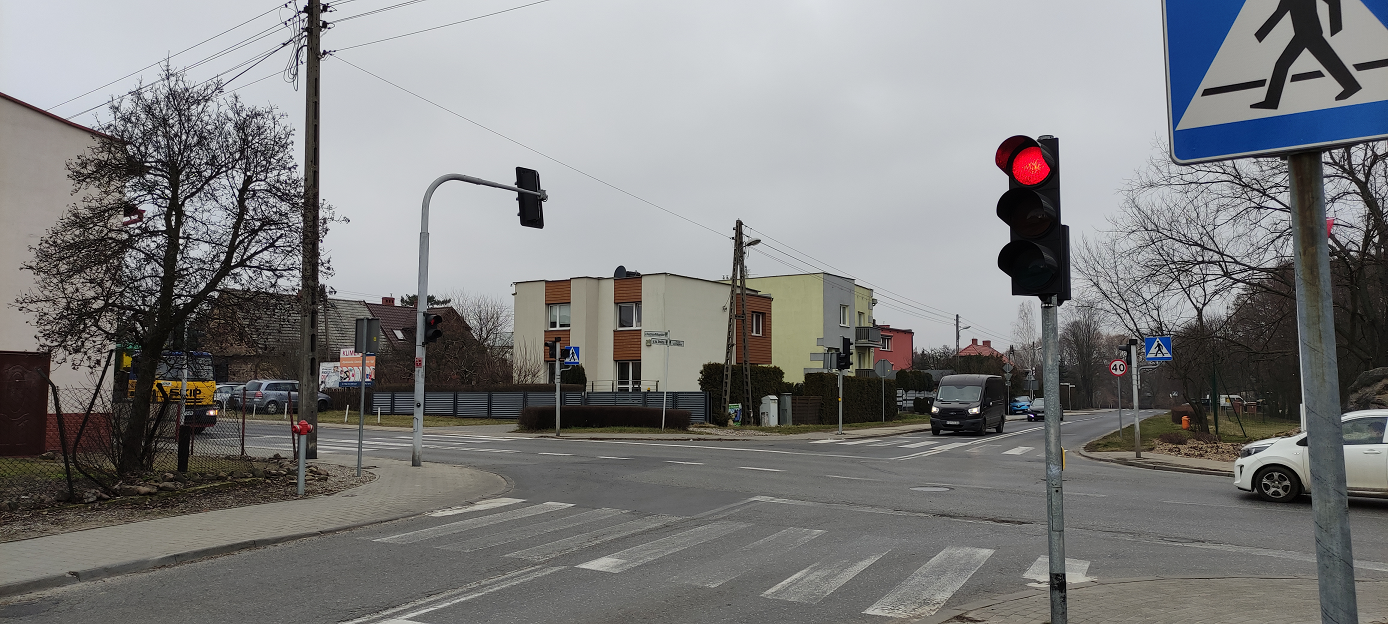 Na zdjęciu skrzyżowanie ulic Streicha, Powstańców Wlkp. i Puszkina