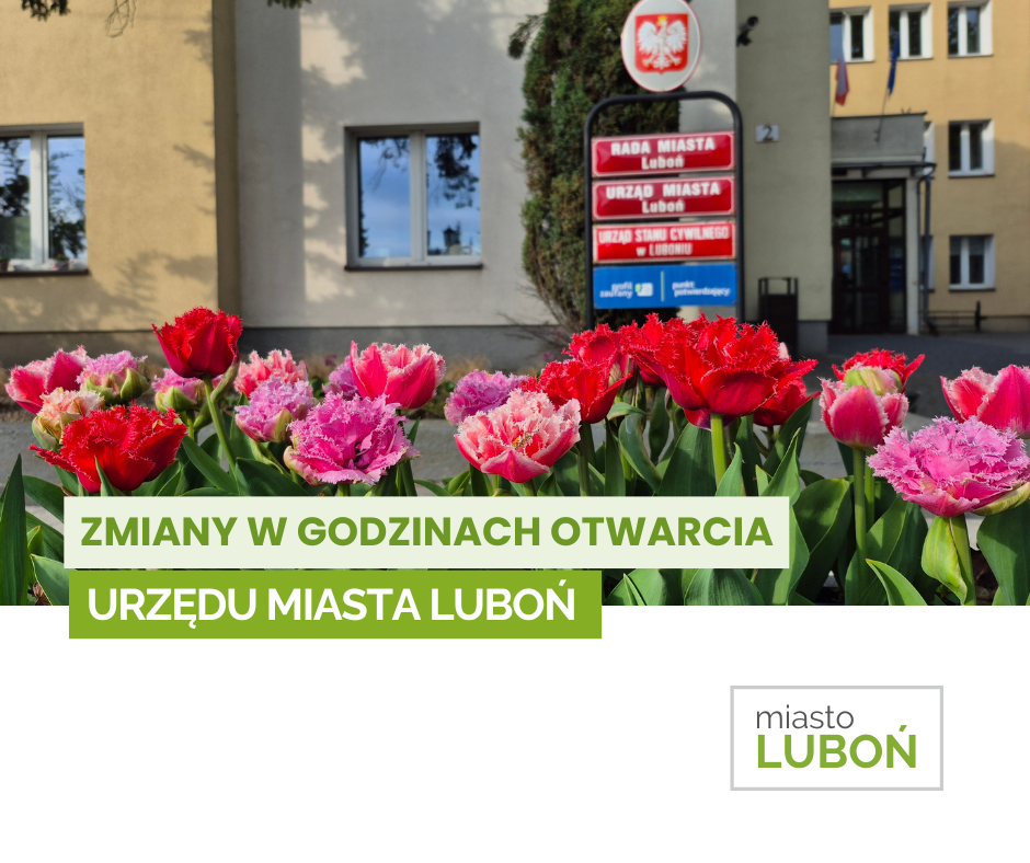 grafika z urzędem miasta Luboń 